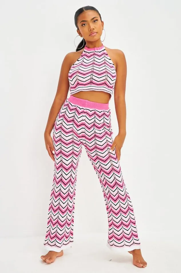 Women Ensemble Top Pantalon En Crochet Motifs Chevrons Orange Et Rose Pink Brentiny Paris Top And Tank Tops Women Ensemble Top Pantalon En Crochet Motifs Chevrons Orange Et Rose Pink Brentiny Paris Top And Tank Tops