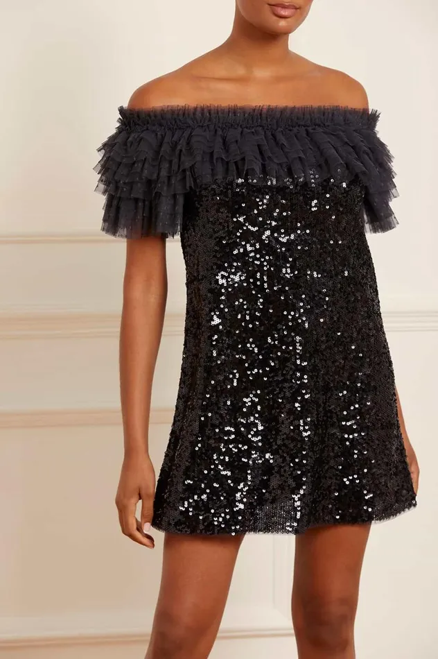 Women Evening Dresses Needle and Thread Stephanie Micro Mini Dress Black