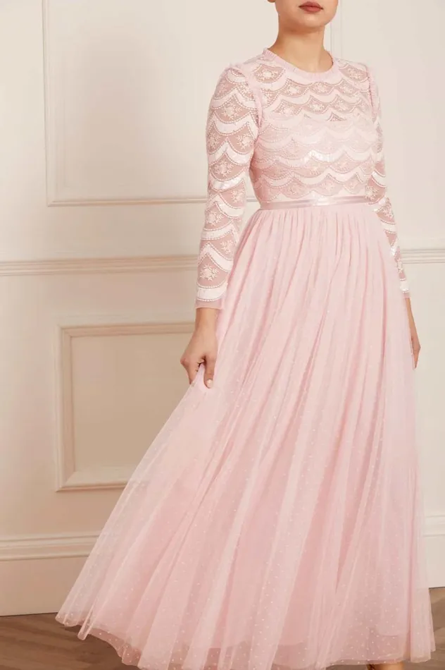Women Exclusives Needle and Thread Fifi Bodice Gown Pink