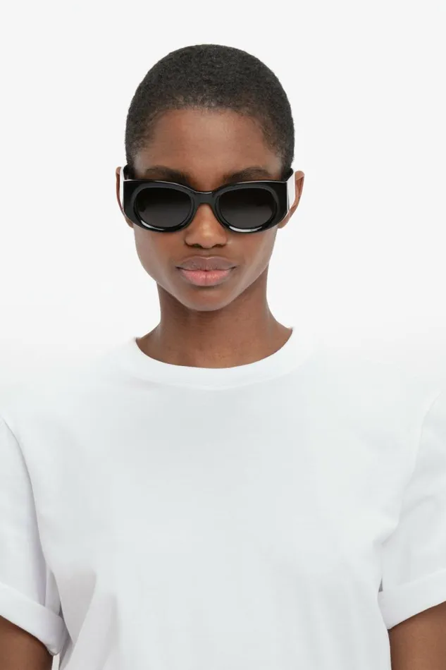 Women Eyewear Victoria Beckham Monogram Detail Sunglasses In Black
