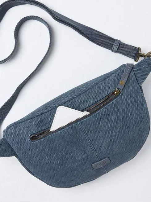 Women Fatface Bags and Wallets Blue Canvas Belt Bag Women Fatface Bags and Wallets Blue Canvas Belt Bag