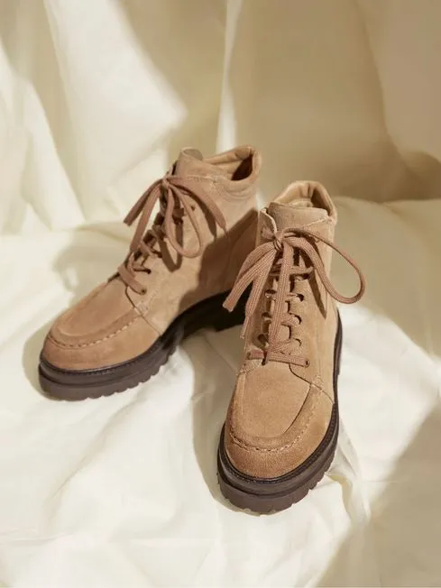 Women Fatface Boots Clover Brown Suede Apron Ankle Boots Women Fatface Boots Clover Brown Suede Apron Ankle Boots