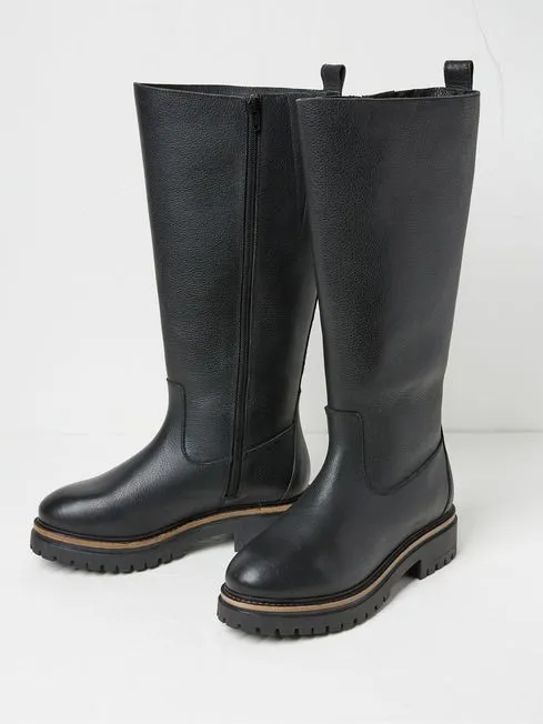 Women Fatface Boots Emmy Black Riding Boots