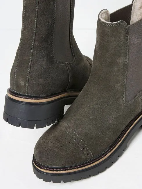 Women Fatface Boots Essie Grey Chelsea Boots