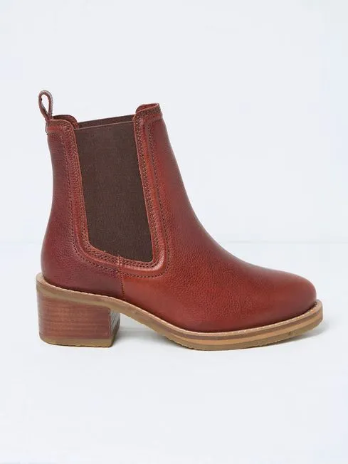 Women Fatface Boots Orla Red Chelsea Boots