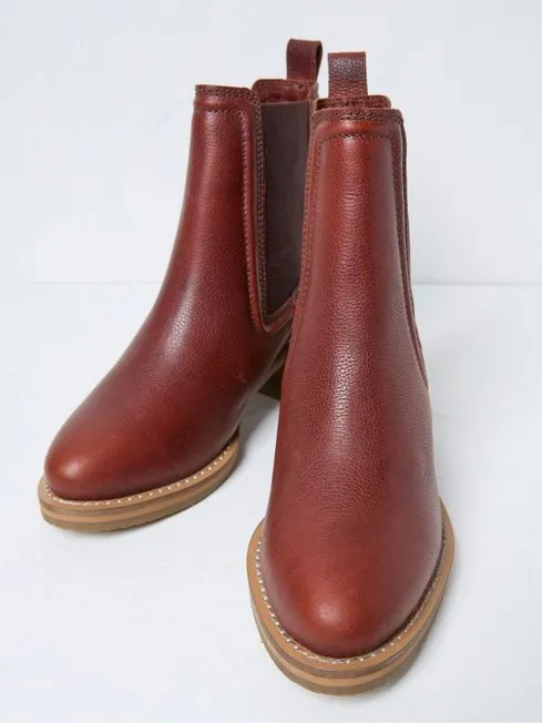 Women Fatface Boots Orla Red Chelsea Boots