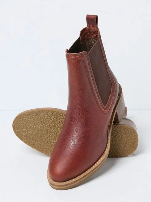 Women Fatface Boots Orla Red Chelsea Boots