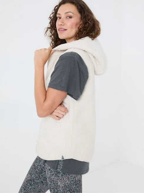 Women Fatface Coats and Jackets Estelle Natural Fleece Gilet Women Fatface Coats and Jackets Estelle Natural Fleece Gilet