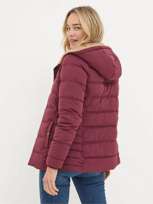 Women Fatface Coats and Jackets Lara Red Lara Puffer Coat