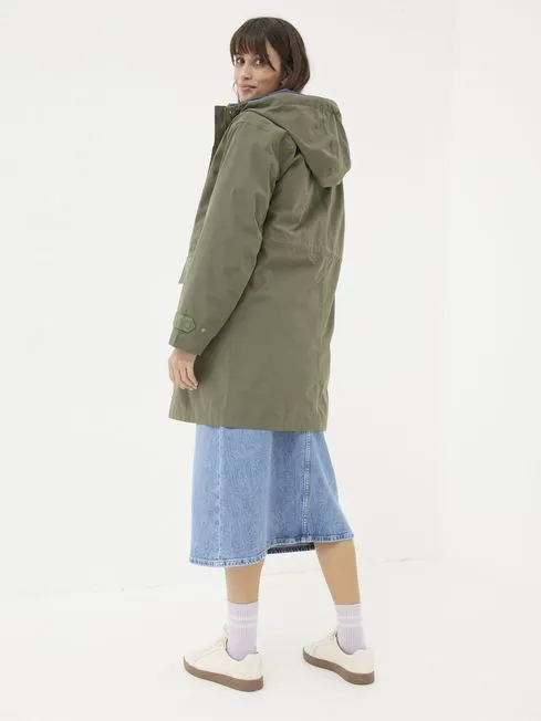 Women Fatface Coats and Jackets Mira Green Multiway Parka