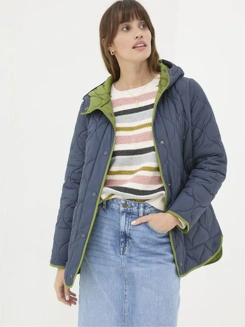 Women Fatface Coats and Jackets Mira Green Multiway Parka