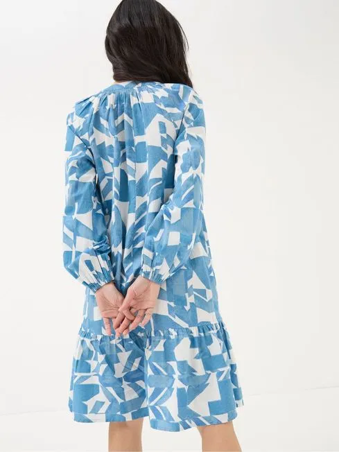 Women Fatface Dresses Amy Blue Med Geo Dress