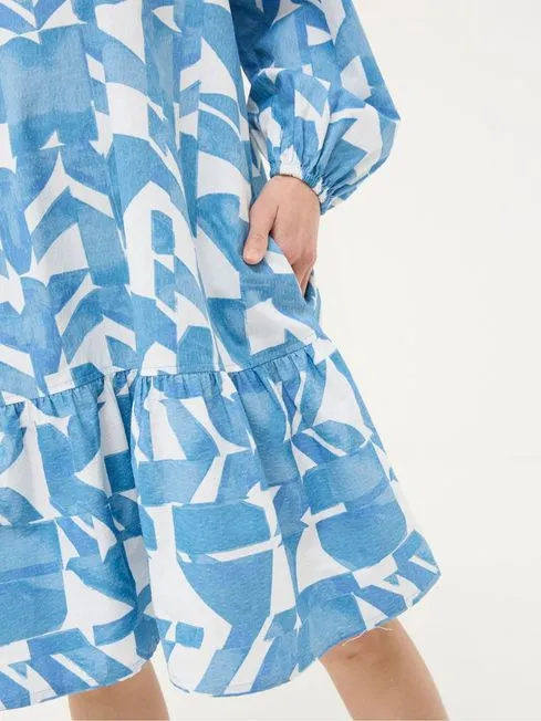 Women Fatface Dresses Amy Blue Med Geo Dress