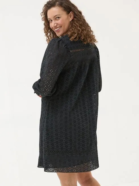 Women Fatface Dresses Black 100 Cotton Brody Detail Dress Women Fatface Dresses Black 100 Cotton Brody Detail Dress