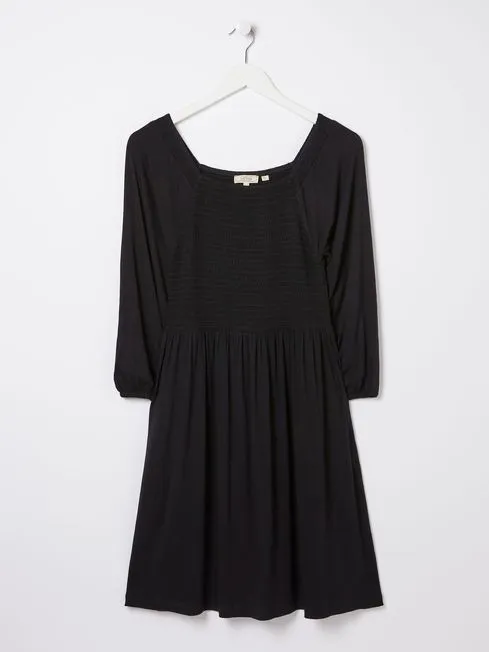 Women Fatface Dresses Black Adeline Jersey Dress Women Fatface Dresses Black Adeline Jersey Dress