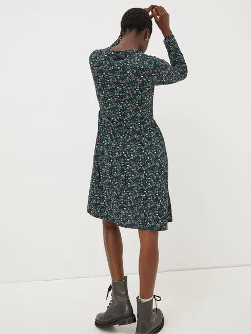 Women Fatface Dresses Black Elsie Evergreen Jersey Dress Women Fatface Dresses Black Elsie Evergreen Jersey Dress