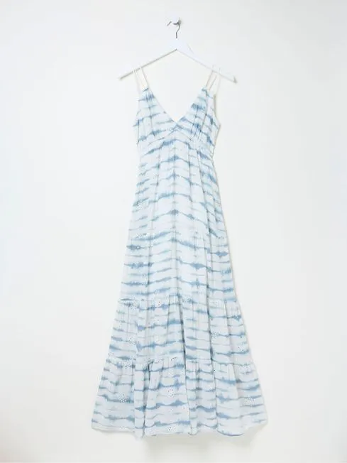 Women Fatface Dresses Blue Tie Dye Tammy Beach Maxi Dress Women Fatface Dresses Blue Tie Dye Tammy Beach Maxi Dress