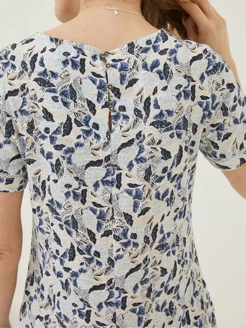 Women Fatface Dresses Natural Simone Batik Jersey Dress Women Fatface Dresses Natural Simone Batik Jersey Dress