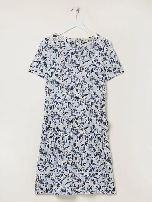 Women Fatface Dresses Natural Simone Batik Jersey Dress Women Fatface Dresses Natural Simone Batik Jersey Dress