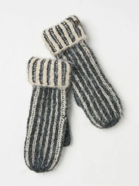 Women Fatface Gloves Grey Plaited Mittens Women Fatface Gloves Grey Plaited Mittens