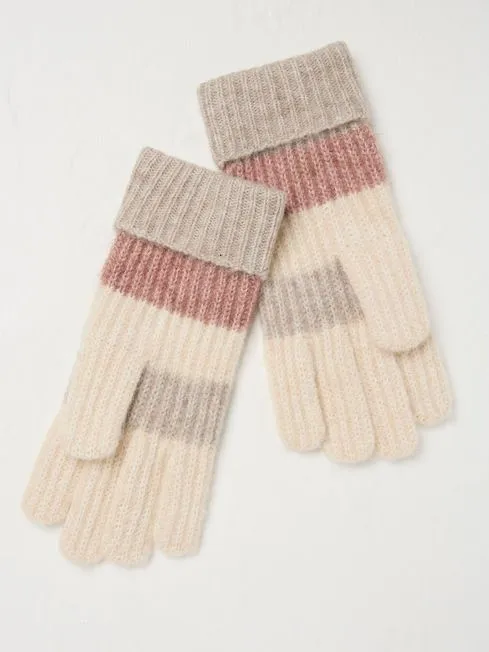 Women Fatface Gloves Natural Colourblock Gloves Women Fatface Gloves Natural Colourblock Gloves