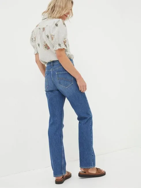 Women Fatface Jeans Blue Sutton Straight Jeans Women Fatface Jeans Blue Sutton Straight Jeans