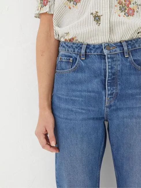 Women Fatface Jeans Blue Sutton Straight Jeans Women Fatface Jeans Blue Sutton Straight Jeans