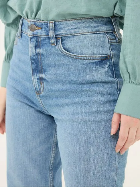 Women Fatface Jeans Carmel Light Vintage Blue Comfort Straight Jeans