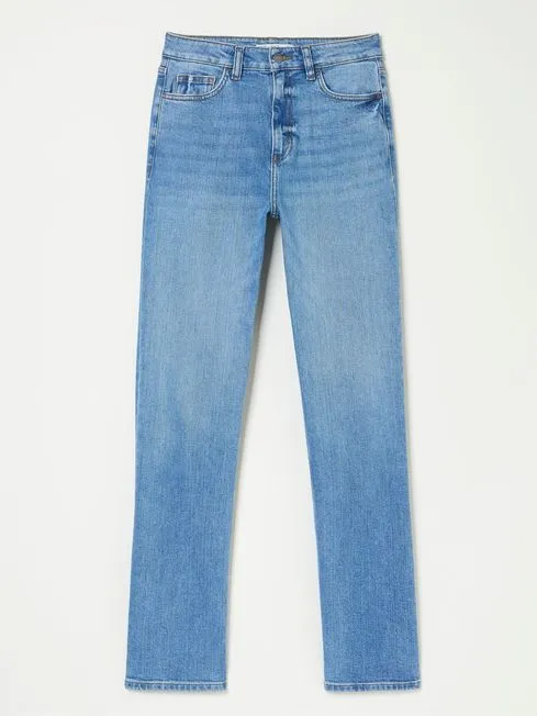 Women Fatface Jeans Carmel Light Vintage Blue Comfort Straight Jeans