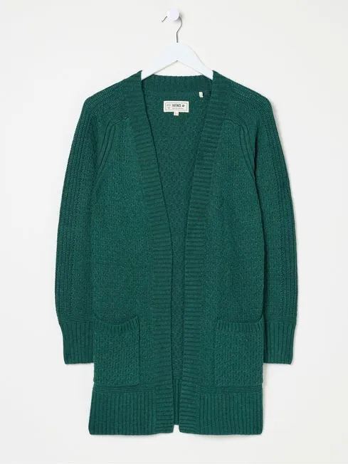 Women Fatface Knitwear Hannah Dark Green Cardigan Women Fatface Knitwear Hannah Dark Green Cardigan