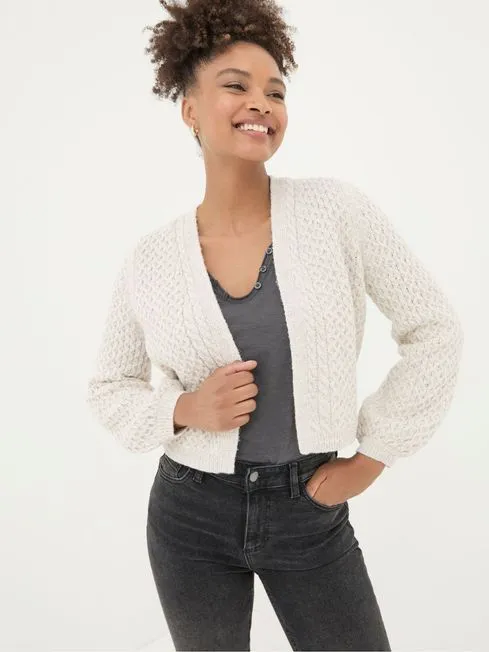 Women Fatface Knitwear Ivory Anais Cardigan
