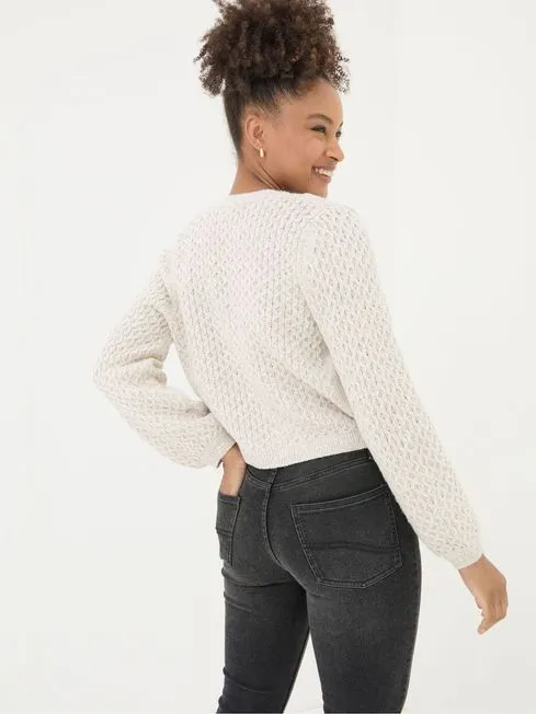 Women Fatface Knitwear Ivory Anais Cardigan