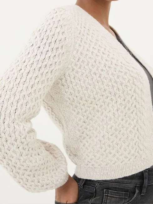Women Fatface Knitwear Ivory Anais Cardigan