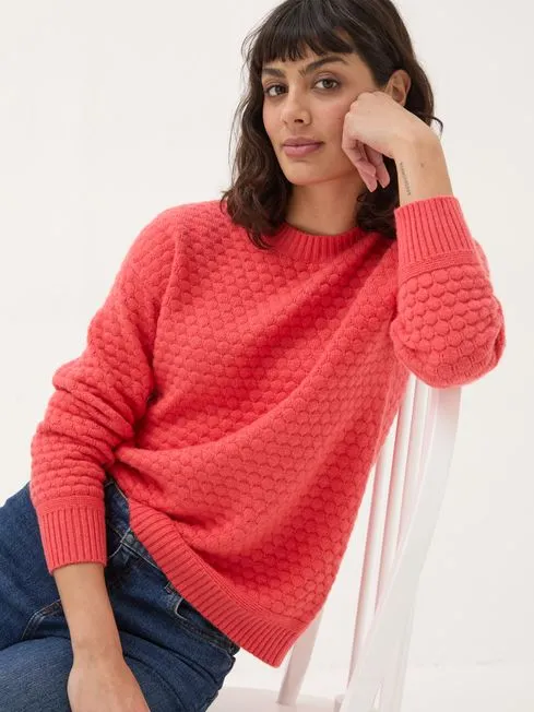 Women Fatface Knitwear Red Ayla Knitted Jumper Women Fatface Knitwear Red Ayla Knitted Jumper