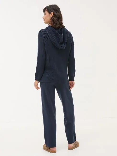 Women Fatface Loungewear Knitted Blue Navy Lounge Wide Leg Joggers Women Fatface Loungewear Knitted Blue Navy Lounge Wide Leg Joggers