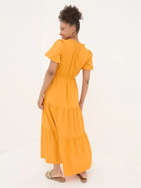 Women Fatface Maxi Dresses Aubrey Orange Maxi Dress