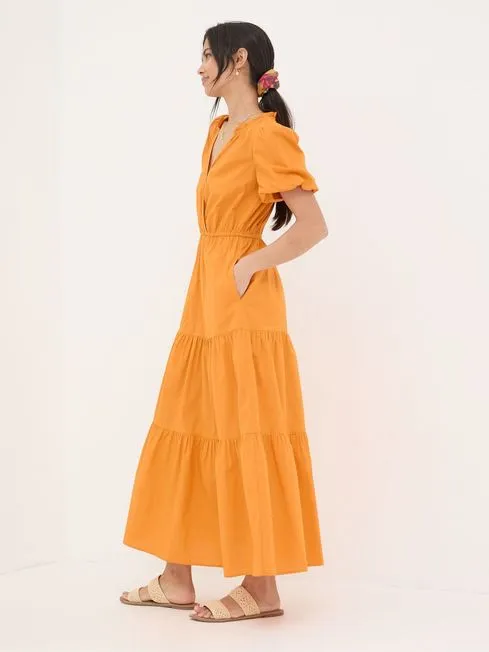 Women Fatface Maxi Dresses Aubrey Orange Maxi Dress