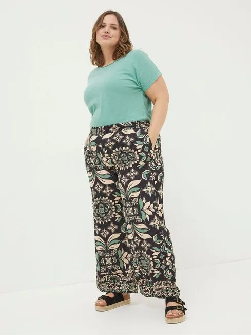 Women Fatface Pants and Leggings Black Isla Mosaic Leaf Wide Leg Trousers Women Fatface Pants and Leggings Black Isla Mosaic Leaf Wide Leg Trousers