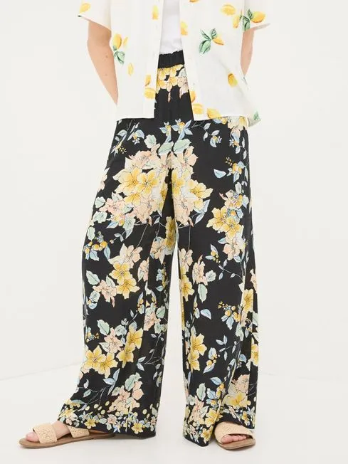 Women Fatface Pants and Leggings Jenna Black Citrus Floral Trousers Women Fatface Pants and Leggings Jenna Black Citrus Floral Trousers