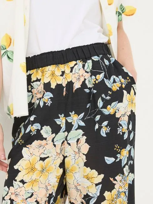 Women Fatface Pants and Leggings Jenna Black Citrus Floral Trousers Women Fatface Pants and Leggings Jenna Black Citrus Floral Trousers