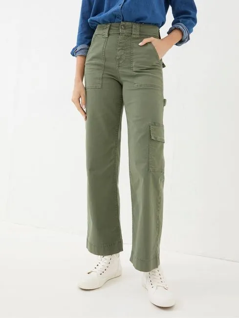 Women Fatface Pants and Leggings Leigh Green Carpenter Trousers