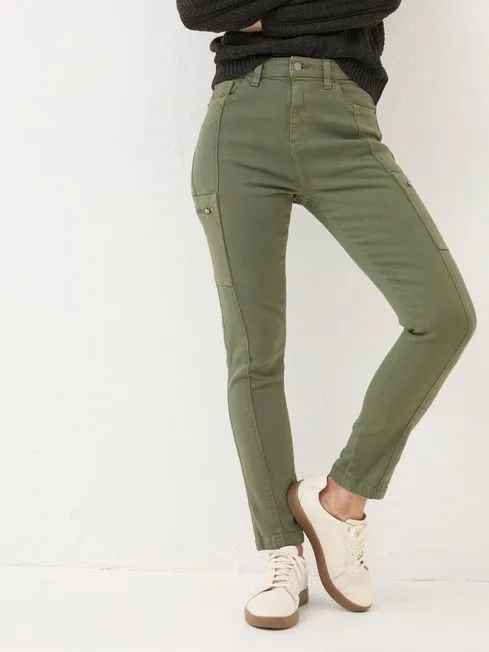 Women Fatface Pants and Leggings Malvern Green Cargo Trousers