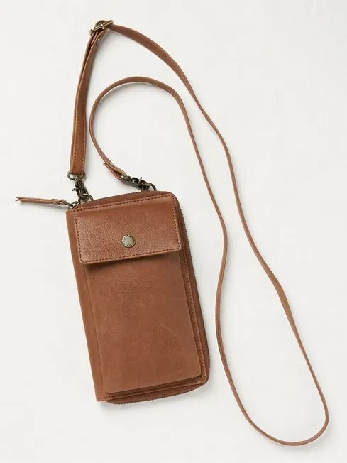 Women Fatface Phone Bags Louisa Brown Purse Phone Bag