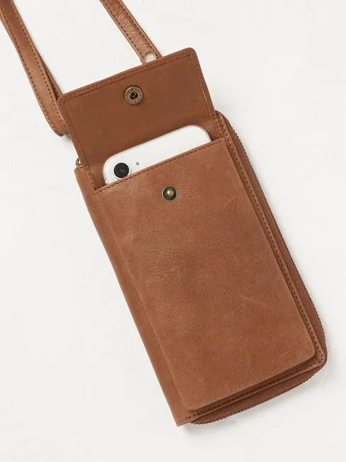 Women Fatface Phone Bags Louisa Brown Purse Phone Bag
