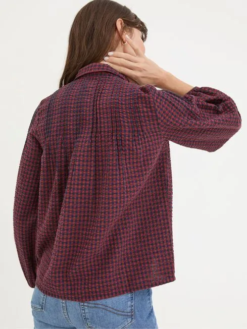 Women Fatface Shirts and Blouses Elsie Red Gingham Blouse