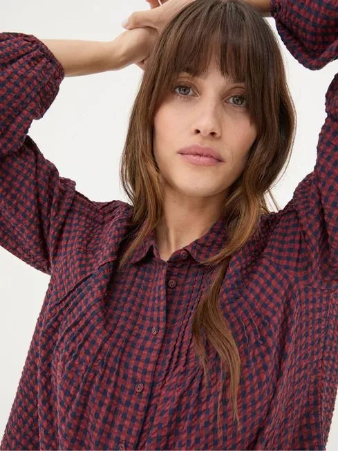 Women Fatface Shirts and Blouses Elsie Red Gingham Blouse