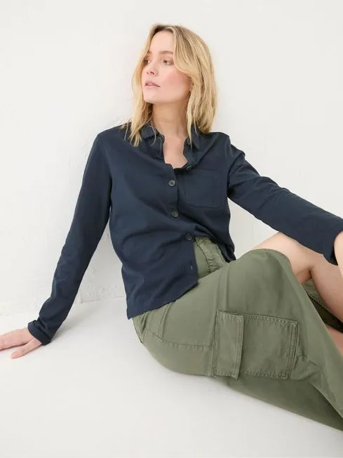 Women Fatface Shirts and Blouses Jess Blue Shirt Women Fatface Shirts and Blouses Jess Blue Shirt