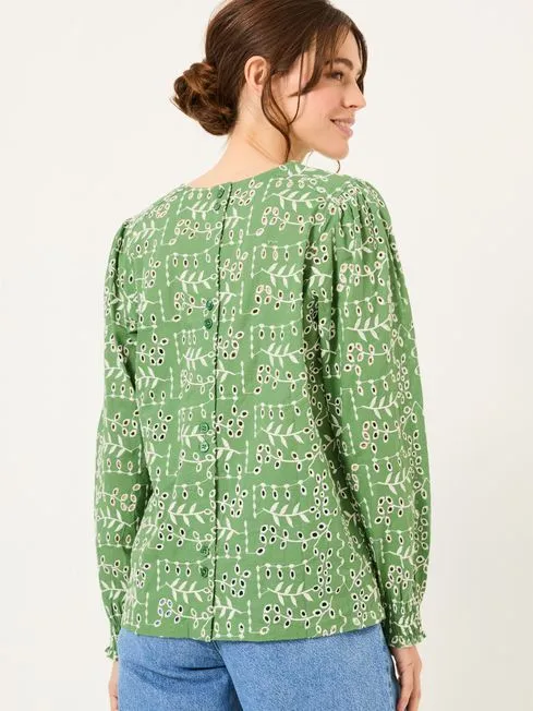 Women Fatface Shirts and Blouses Light Green Jili 100 Cotton Embroidered Blouse Women Fatface Shirts and Blouses Light Green Jili 100 Cotton Embroidered Blouse