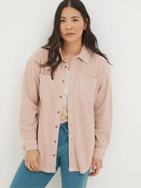 Women Fatface Shirts and Blouses Liza Pink Waffle Shirt Women Fatface Shirts and Blouses Liza Pink Waffle Shirt