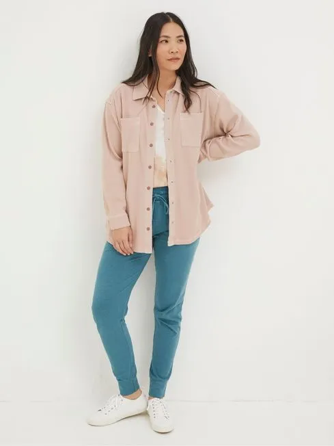 Women Fatface Shirts and Blouses Liza Pink Waffle Shirt Women Fatface Shirts and Blouses Liza Pink Waffle Shirt